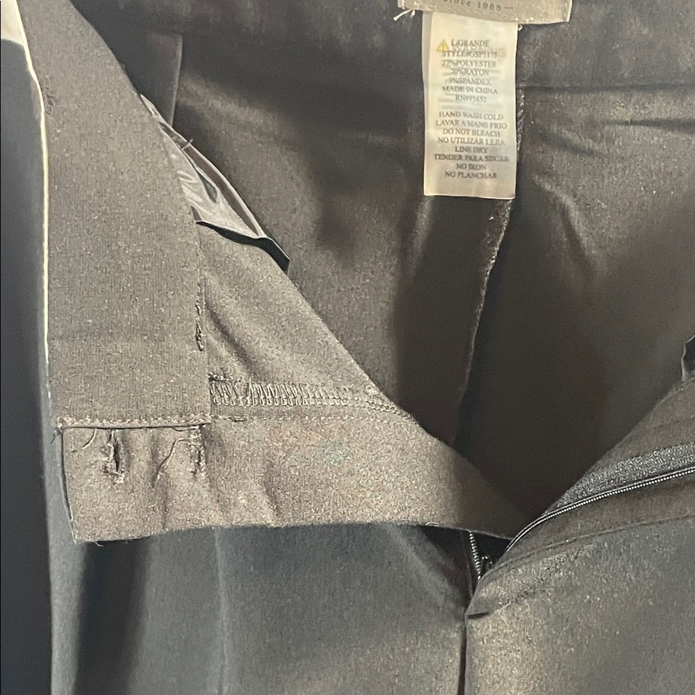 Sans Souci Elegant Black Flare Pants with a White Trim - Picture 8 of 11